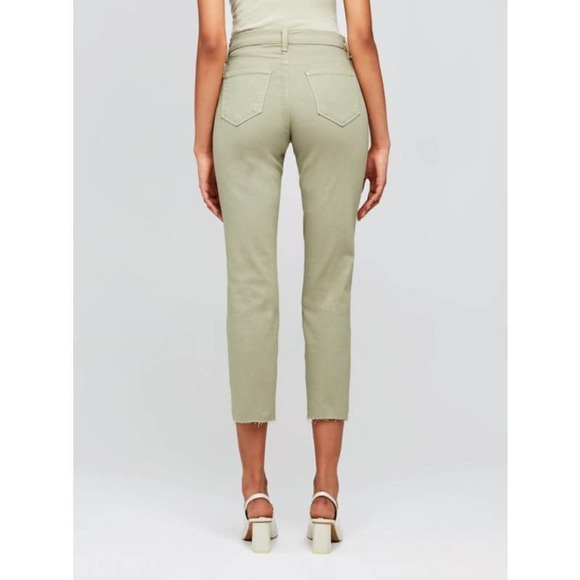 New LÁGENCE LIMESTONE HIGH RISE CROPPED SLIM SADA JEAN SIZE 28 - Picture 4 of 11